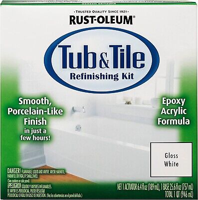 Pintura para bañeras Rust Oleum - Tub & Tile Refinish Paint Kit Gloss White
